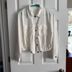 Women's White Button-Up Jacket
